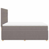 Giroletto a Molle con Materasso Tortora 140x200 cm in Tessuto