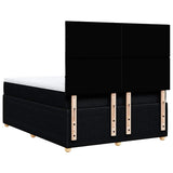 Giroletto a Molle con Materasso Nero 160x200 cm in Tessuto