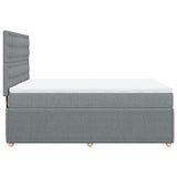 Giroletto a Molle con Materasso Grigio Chiaro 160x200cm Tessuto