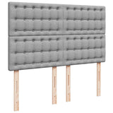 Giroletto a Molle con Materasso Grigio Chiaro 160x200cm Tessuto