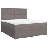 Giroletto a Molle con Materasso Tortora 180x200 cm in Tessuto
