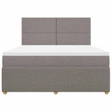 Giroletto a Molle con Materasso Tortora 180x200 cm in Tessuto