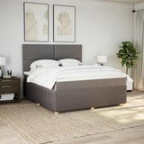 Giroletto a Molle con Materasso Tortora 180x200 cm in Tessuto