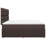 Giroletto a Molle con Materasso Marrone Scuro 180x200cm Tessuto