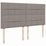 Giroletto a Molle con Materasso Tortora 200x200 cm in Tessuto