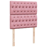 Giroletto a Molle con Materasso Rosa 80x200 cm in Velluto