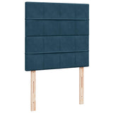 Giroletto a Molle con Materasso Blu 100x200 cm in Velluto