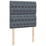 Giroletto a Molle con Materasso Grigio Scuro 100x200 cm Velluto