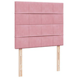 Giroletto a Molle con Materasso Rosa 120x190 cm in Velluto
