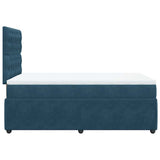 Giroletto a Molle con Materasso Blu 120x190 cm in Velluto