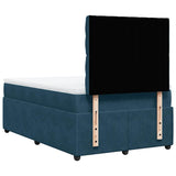 Giroletto a Molle con Materasso Blu 120x190 cm in Velluto