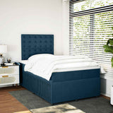 Giroletto a Molle con Materasso Blu 120x190 cm in Velluto