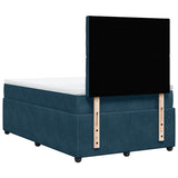 Giroletto a Molle con Materasso Blu 120x190 cm in Velluto