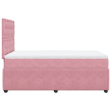 Giroletto a Molle con Materasso Rosa 120x190 cm in Velluto