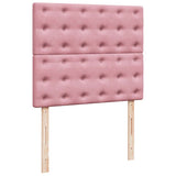 Giroletto a Molle con Materasso Rosa 120x190 cm in Velluto