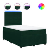 Giroletto a Molle con Materasso Verde Scuro 120x200 cm Velluto