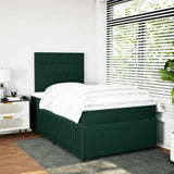 Giroletto a Molle con Materasso Verde Scuro 120x200 cm Velluto