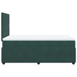 Giroletto a Molle con Materasso Verde Scuro 120x200 cm Velluto