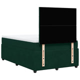 Giroletto a Molle con Materasso Verde Scuro 120x200 cm Velluto
