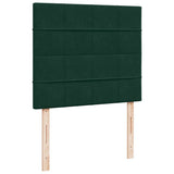 Giroletto a Molle con Materasso Verde Scuro 120x200 cm Velluto
