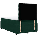 Giroletto a Molle con Materasso Verde Scuro 120x200 cm Velluto