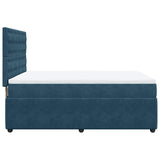 Giroletto a Molle con Materasso Blu 140x190 cm in Velluto