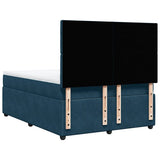 Giroletto a Molle con Materasso Blu 140x190 cm in Velluto