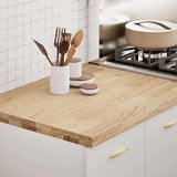 Piano di Lavoro Cucina 80x63,5x4 cm Legno Massello Rovere