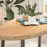 Piano per Tavolo 120x60x4 cm in Rovere Massello Ovale