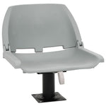 Set Sedile Barca Pieghevole 2pz Senza Cuscino Grigio 48x51x41cm
