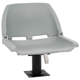 Set Sedile Barca Pieghevole 2pz Senza Cuscino Grigio 48x51x41cm