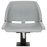 Set Sedile Barca Pieghevole 2pz Senza Cuscino Grigio 48x51x41cm