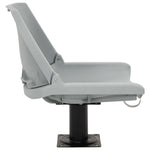 Set Sedile Barca Pieghevole 2pz Senza Cuscino Grigio 48x51x41cm