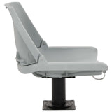 Set Sedile Barca Pieghevole 2pz Senza Cuscino Grigio 48x51x41cm