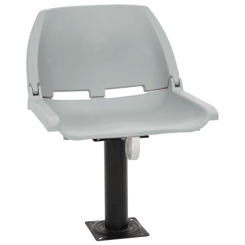 Set Sedile Barca Pieghevole 2pz Senza Cuscino Grigio 48x51x41cm
