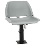Set Sedile Barca Pieghevole 2pz Senza Cuscino Grigio 48x51x41cm