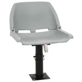 Set Sedile Barca Pieghevole 2pz Senza Cuscino Grigio 48x51x41cm