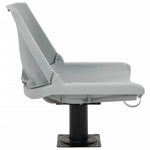 Set Sedile Barca Pieghevole 4pz Senza Cuscino Grigio 48x51x41cm
