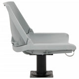 Set Sedile Barca Pieghevole 4pz Senza Cuscino Grigio 48x51x41cm