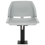 Set Sedile Barca Pieghevole 4pz Senza Cuscino Grigio 48x51x41cm