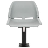 Set Sedile Barca Pieghevole 4pz Senza Cuscino Grigio 48x51x41cm