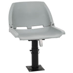 Set Sedile Barca Pieghevole 4pz Senza Cuscino Grigio 48x51x41cm