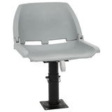 Set Sedile Barca Pieghevole 4pz Senza Cuscino Grigio 48x51x41cm