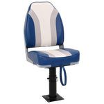 Set Sedile da Barca Pieghevole 4 pz con Schienale Alto