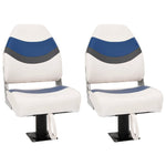 Set Sedile da Barca Pieghevole 4 pz con Schienale Alto
