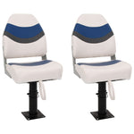 Set Sedile da Barca Pieghevole 4 pz con Schienale Alto