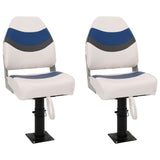 Set Sedile da Barca Pieghevole 4 pz con Schienale Alto