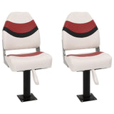 Set Sedile da Barca Pieghevole 4 pz con Schienale Alto