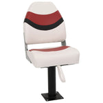 Set Sedile da Barca Pieghevole 4 pz con Schienale Alto