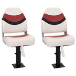 Set Sedile da Barca Pieghevole 4 pz con Schienale Alto